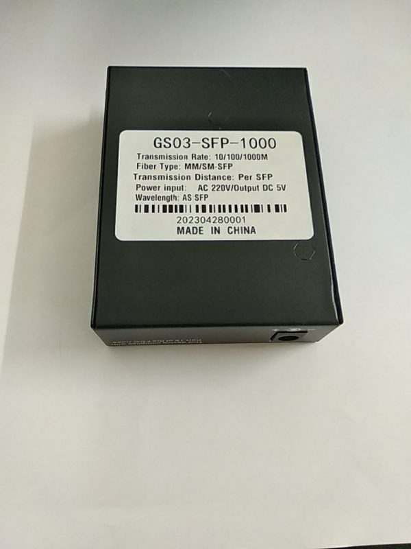 MEDIA CONVERTER (OPTICAL FIBER M.CONVERTER GS03-SFP-1000/10/100/1000M) - Image 2