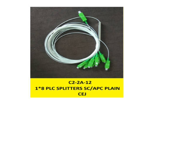 PLC SPLITTERS WITH CONNECTOR 1X8 PLC SPLITTERS SC/APC PLAIN