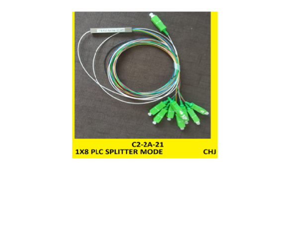 PLC SPLITTERS COLOUR WITH CONNECTORS 1X8 PLC SPLITTER MODE