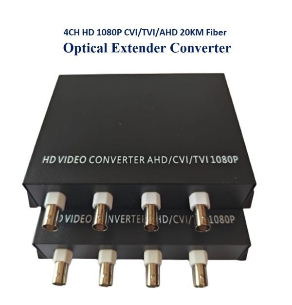 4CH HD 1080P CVI/TVI/AHD 20KM Fiber Optical Extender Converter - Image 3