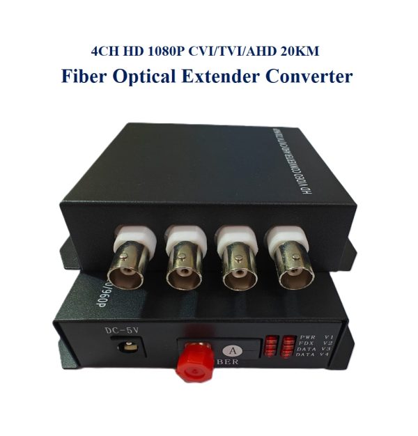 720P 960P 1080p 4 channel HD CVI/AHD/TVI Coaxial BNC Media converter - Image 3
