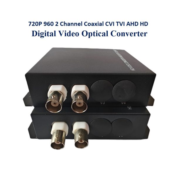 720P 960 2 Channel Coaxial CVI TVI AHD HD Digital Video Optical Converter " - Image 2