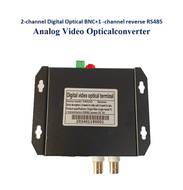 2-channel Digital Optical BNC+1-channel reverse RS485 Analog Video Optical converter - Image 2
