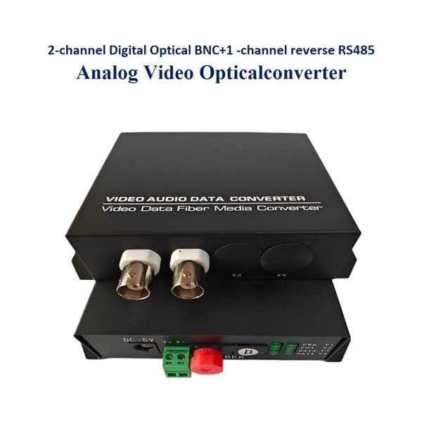2-channel Digital Optical BNC+1-channel reverse RS485 Analog Video Optical converter - Image 3