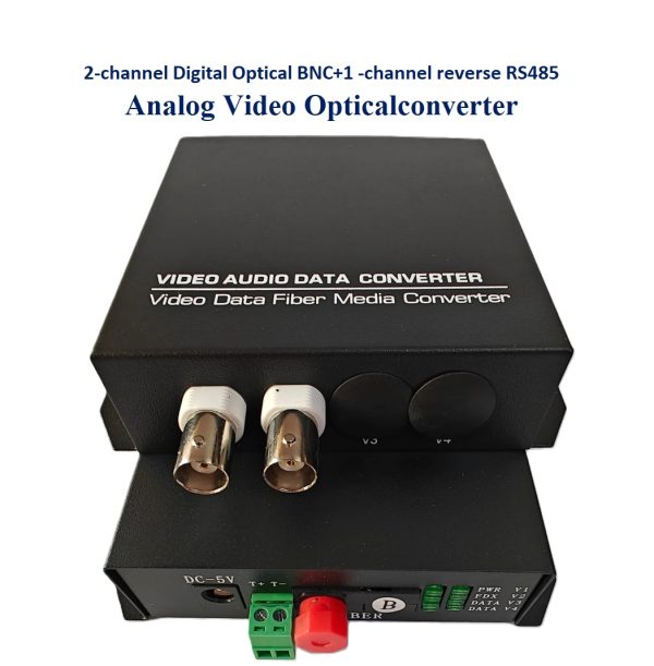 2-channel Digital Optical BNC+1-channel reverse RS485 Analog Video Optical converter - Image 4