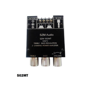 2*50W Car Bluetooth module amplifier 2.0 dual-channel stereo high bass adjustment amplifier board 502MT-