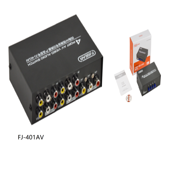 4 port AV manual switch, FJ-401AV (AV-SERIES)