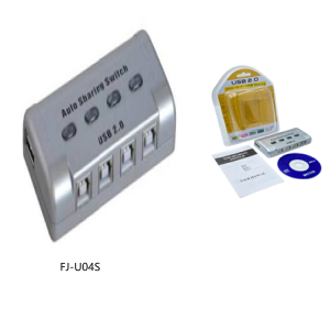 USB Sharing switch FJ-U04S-(4port,Keyboard/hotkey or push button switching)