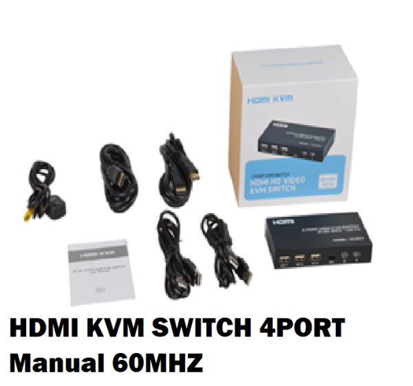HDMI KVM SWITCH 4PORT Manual 60MHZ