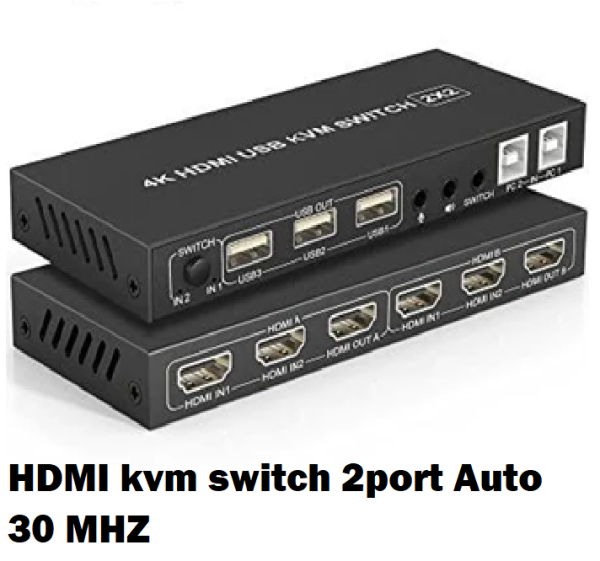 HDMI kvm switch 2port Auto 30 MHZ