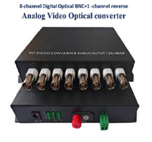 8-channel Digital Optical BNC+1 -channel reverse RS485 Analog Video Optical converter