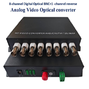 8-channel Digital Optical BNC+1 -channel reverse RS485 Analog Video Optical converter