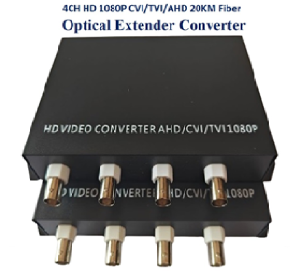 4CH HD 1080P CVI/TVI/AHD 20KM Fiber Optical Extender Converter