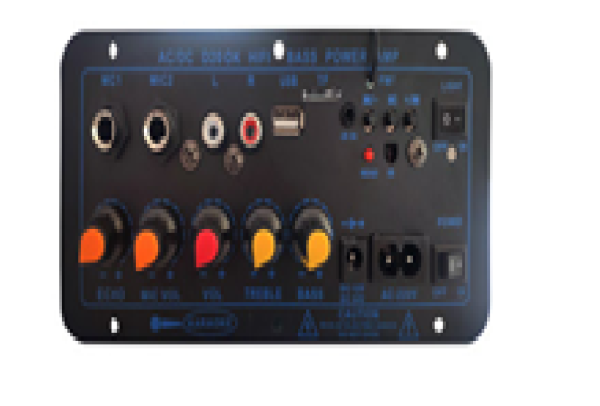 Bluetooth radio, USB, TF, dual MIC inputs, remote control