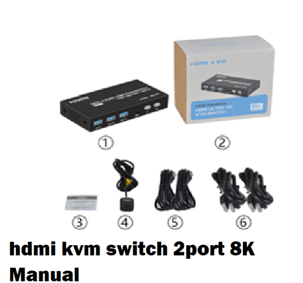 hdmi kvm switch 2port 8K  Manual