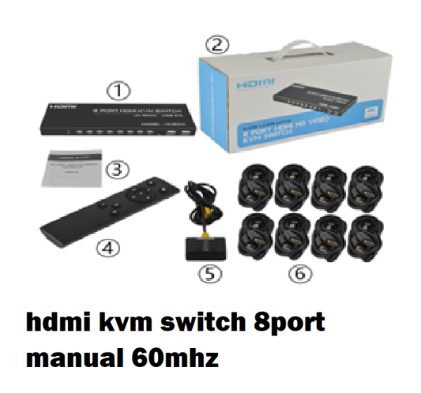 hdmi kvm switch 8port manual 60mhz